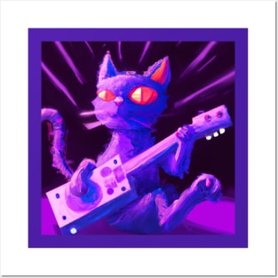 Purple Cat Has a Rock Show and Everybody Comes Posters and Art